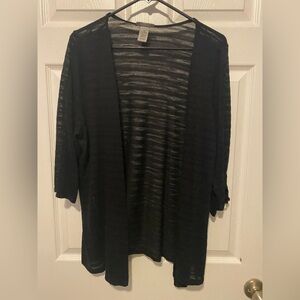 Women's Black Open Light Cardigan
